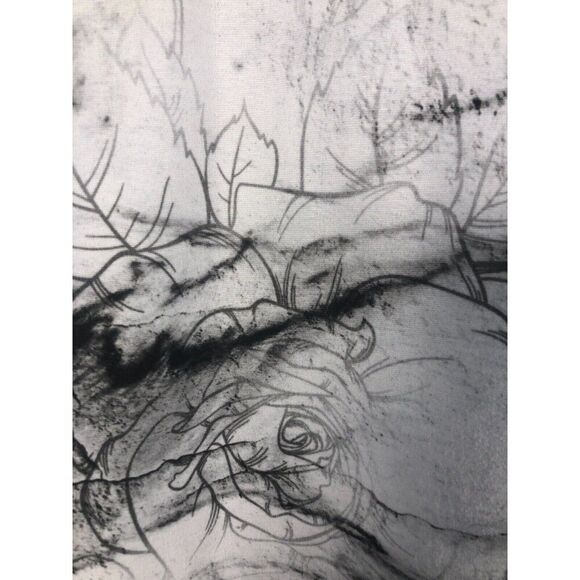 Evolution and Creation Yoga Pants Legging Women’s S Gray & White Roses & Thorns - Picture 2 of 9